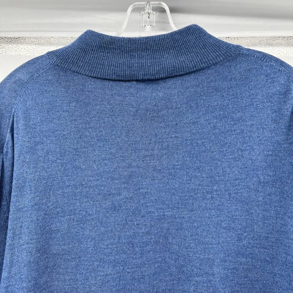 Jos. A. Bank Men's Quarter Zip Sweater Lightweight Blue Size XXL